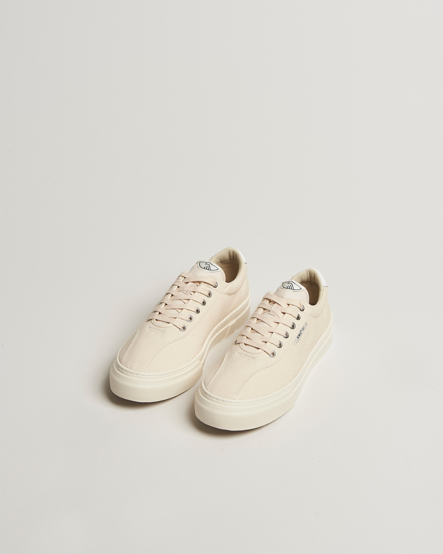 Herre | Sneakers | Stepney Workers Club | Dellow 02 Cupsole Canvas Sneaker Ecru Raw