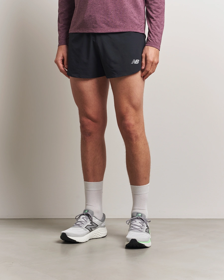 Herre | Shorts | New Balance Running | Split Shorts Black
