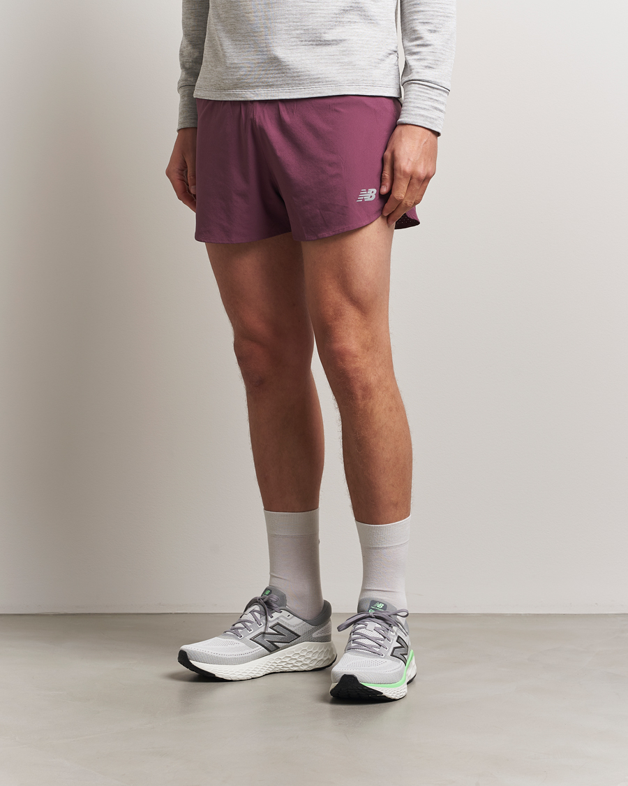 Herre | Shorts | New Balance Running | Split Shorts Faded Plum