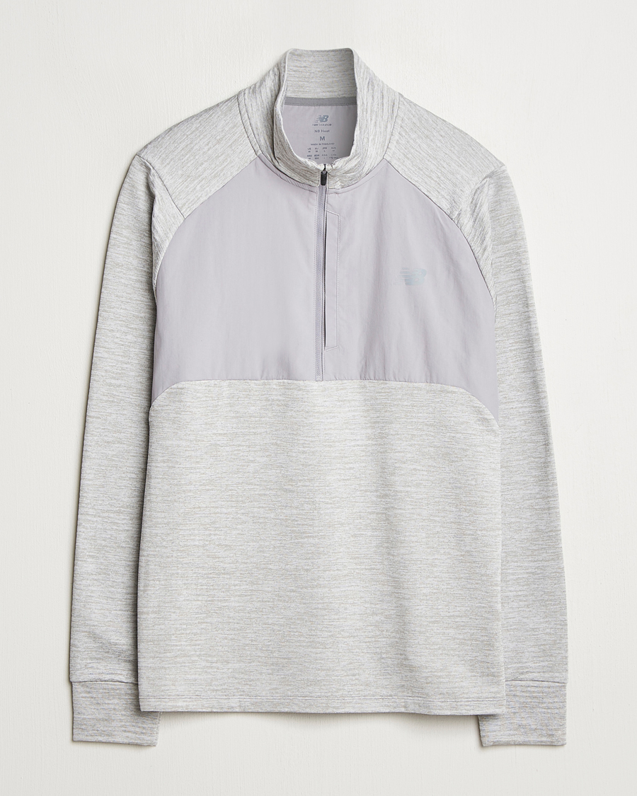 Herre | Gensere | New Balance Running | Heat Grid Half Zip Athletic Grey
