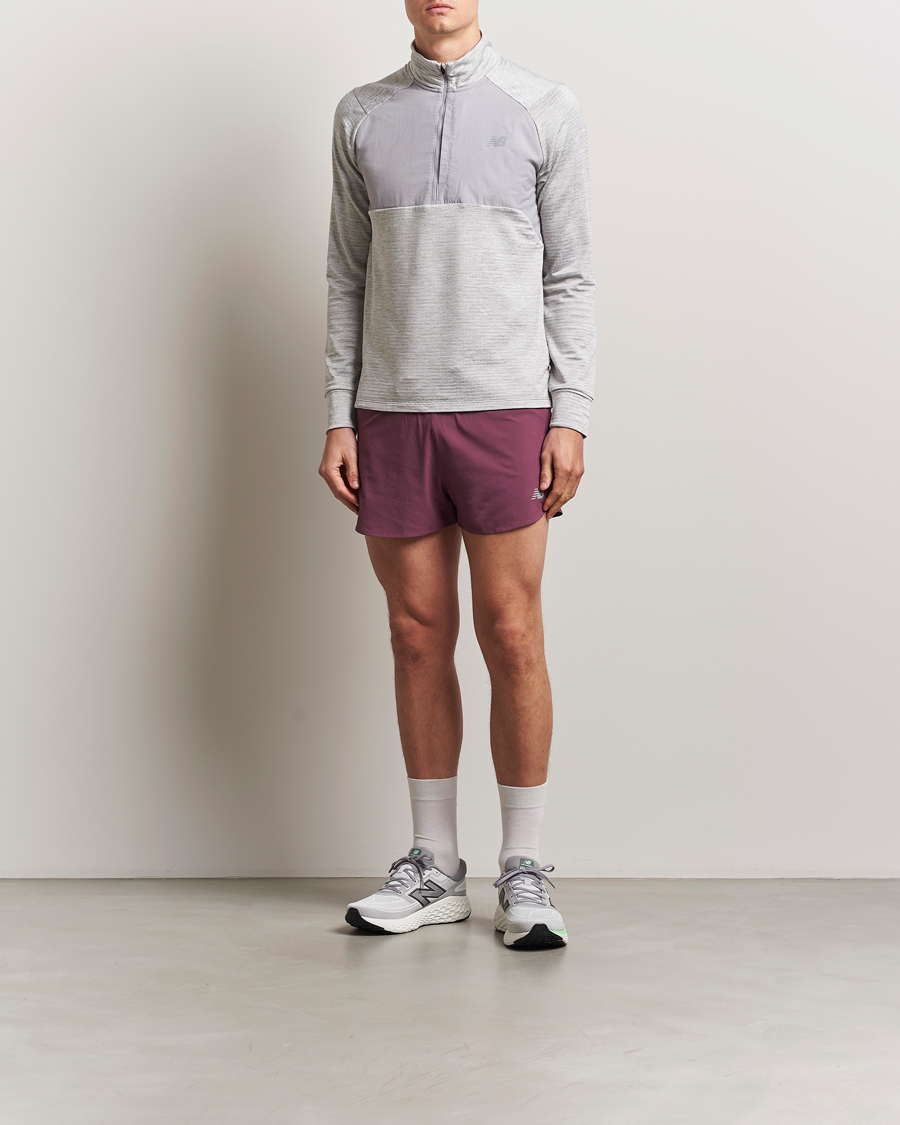 Herre | Gensere | New Balance Running | Heat Grid Half Zip Athletic Grey