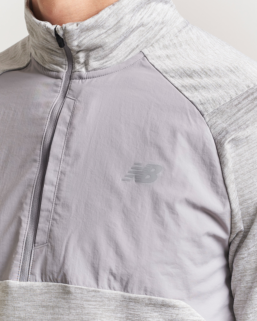 Herre | Gensere | New Balance Running | Heat Grid Half Zip Athletic Grey