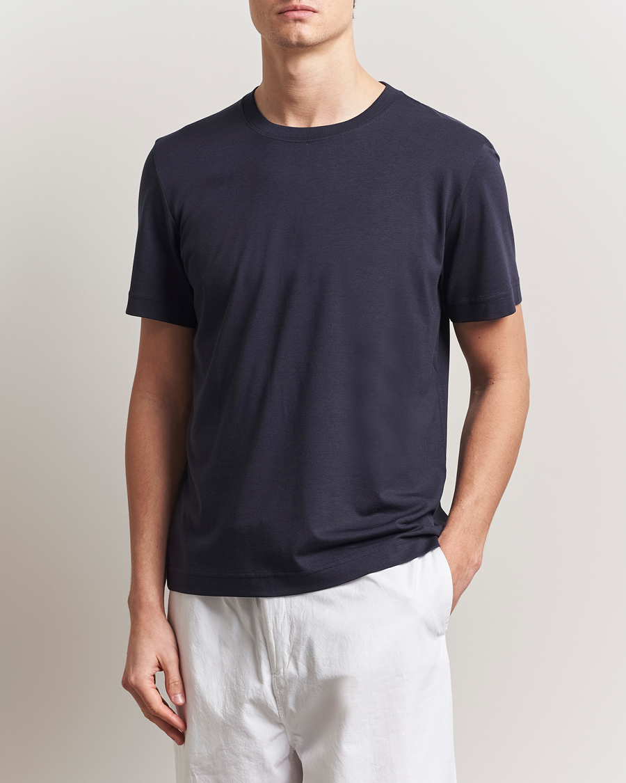 Herre | T-Shirts | CDLP | Midweight T-Shirt Dark Navy