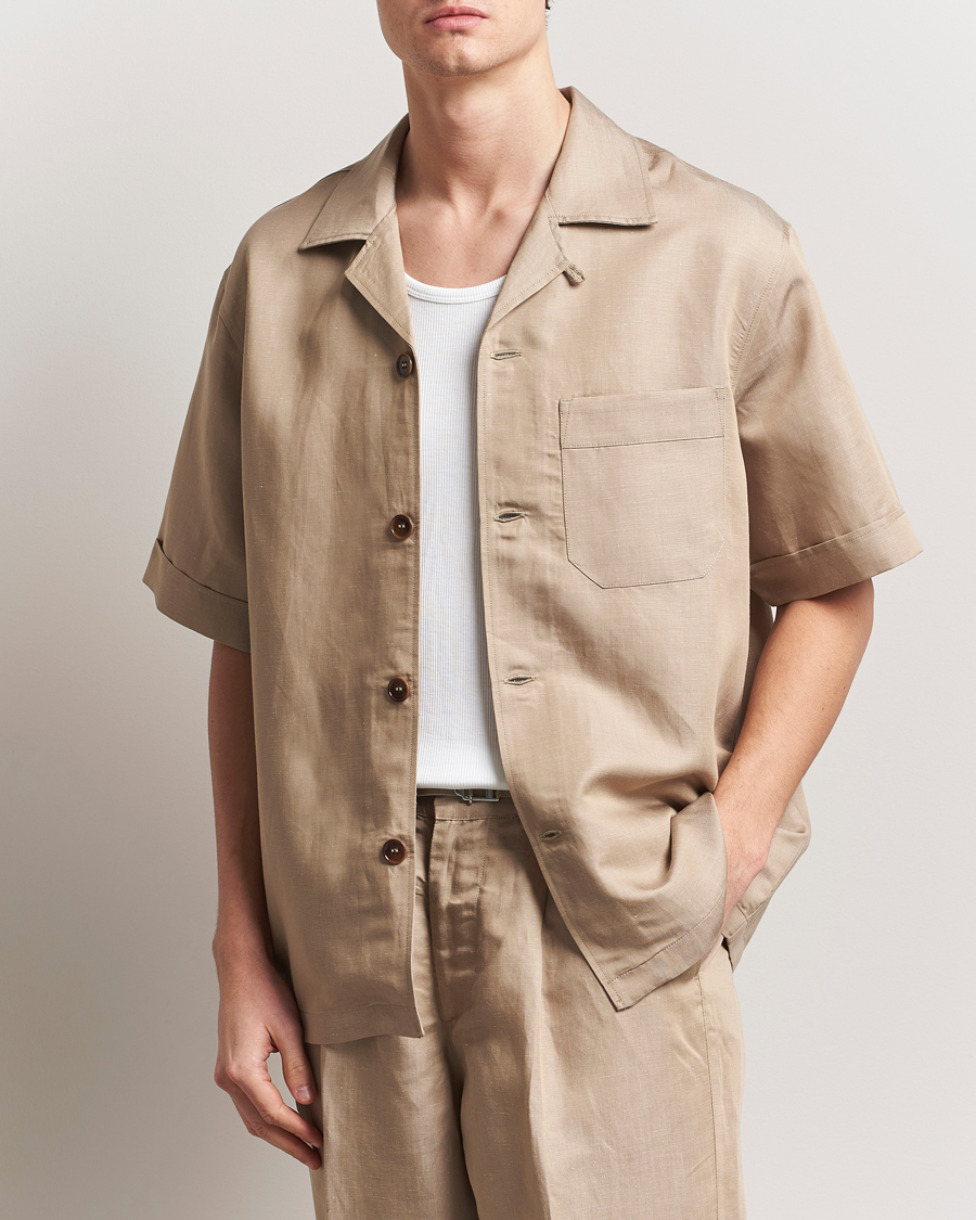 Herre | Skjorter | CDLP | Camp Collar Shirt Hazel Beige