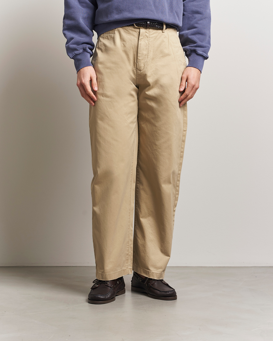 Herre | Bukser | GANT 240 Mulberry Street | Relaxed Fit Cotton Twill Chinos Woody Beige