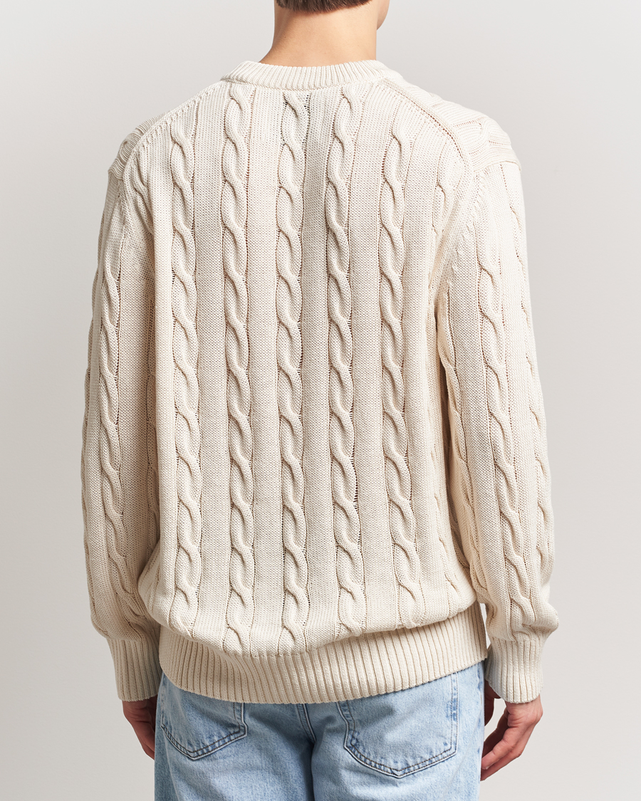 Herre | Gensere | GANT 240 Mulberry Street | Cable Crew Neck Sweater Cream