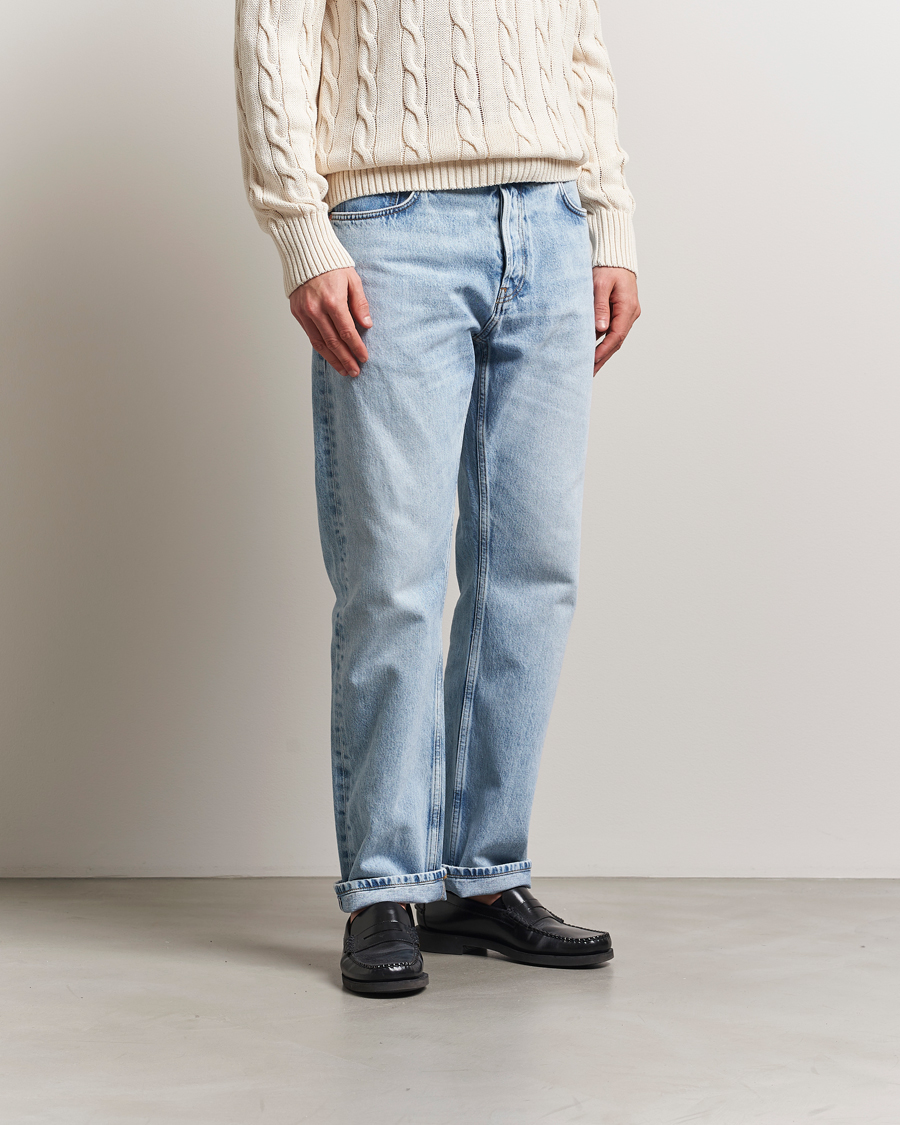 Herre | Jeans | GANT 240 Mulberry Street | Straight Fit Selvedge Jeans Light Blue Vintage