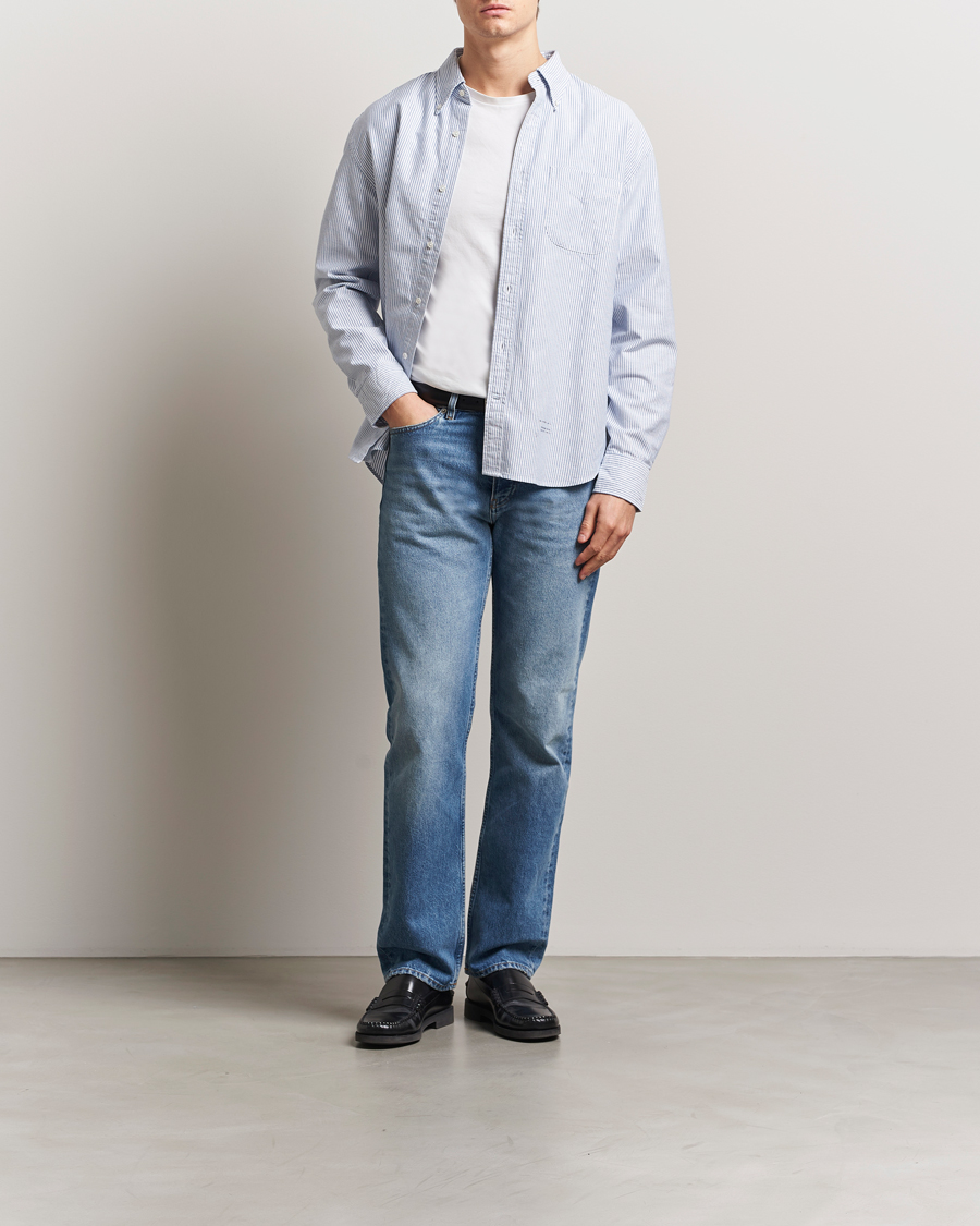 Herre | Skjorter | GANT 240 Mulberry Street | Relaxed Fit US Oxford Banker Shirt Blue/White
