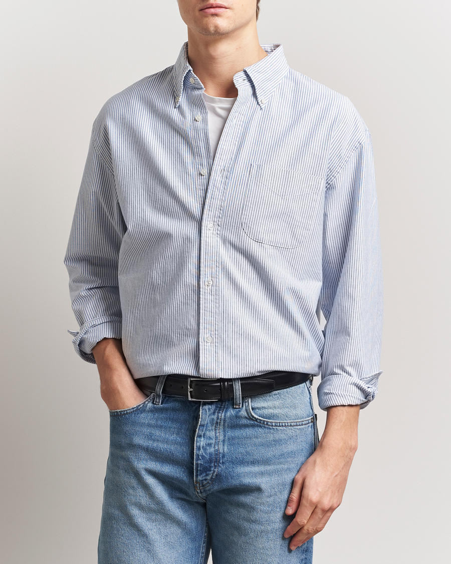 Herre | Skjorter | GANT 240 Mulberry Street | Relaxed Fit US Oxford Banker Shirt Blue/White