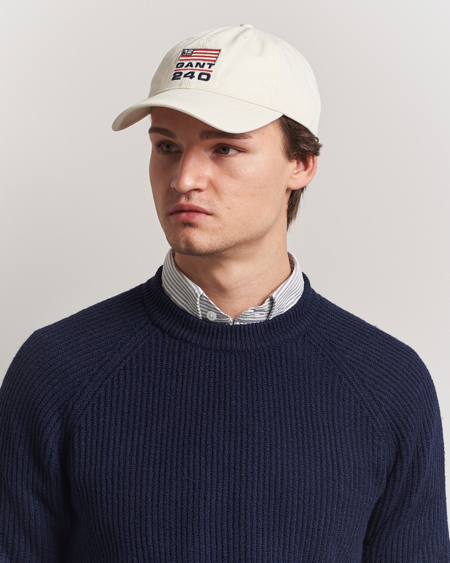 Herre | Hatter og capser | GANT 240 Mulberry Street | 240 Flag Cap Cream
