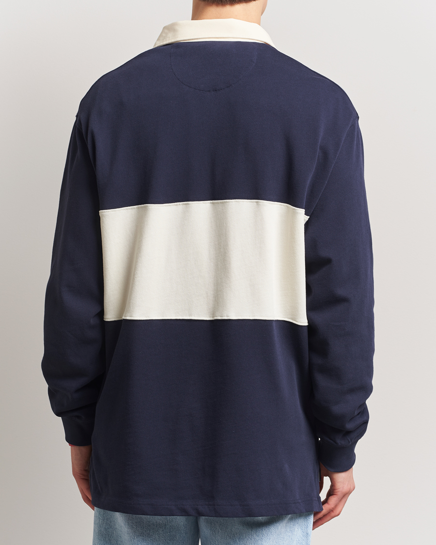 Herre | Gensere | GANT 240 Mulberry Street | Graphic Block Heavy Rugger Evening Blue