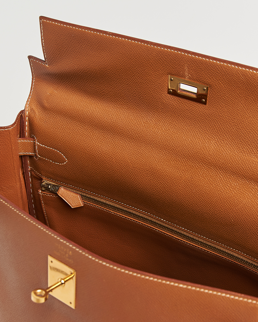 Herre | Hermès Pre-Owned Kelly 35 Courchevel Handbag Gold | Hermès Pre-Owned | Kelly 35 Courchevel Handbag Gold