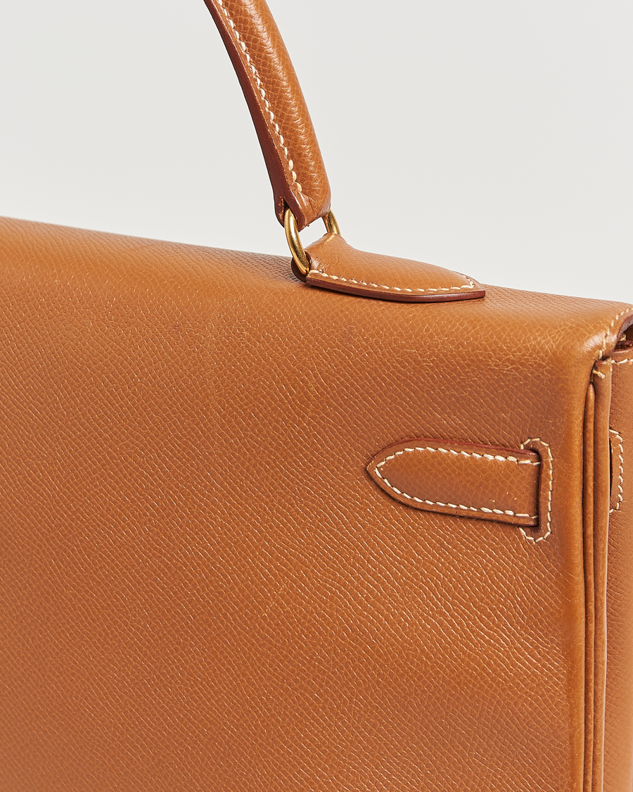 Herre | Hermès Pre-Owned Kelly 35 Courchevel Handbag Gold | Hermès Pre-Owned | Kelly 35 Courchevel Handbag Gold