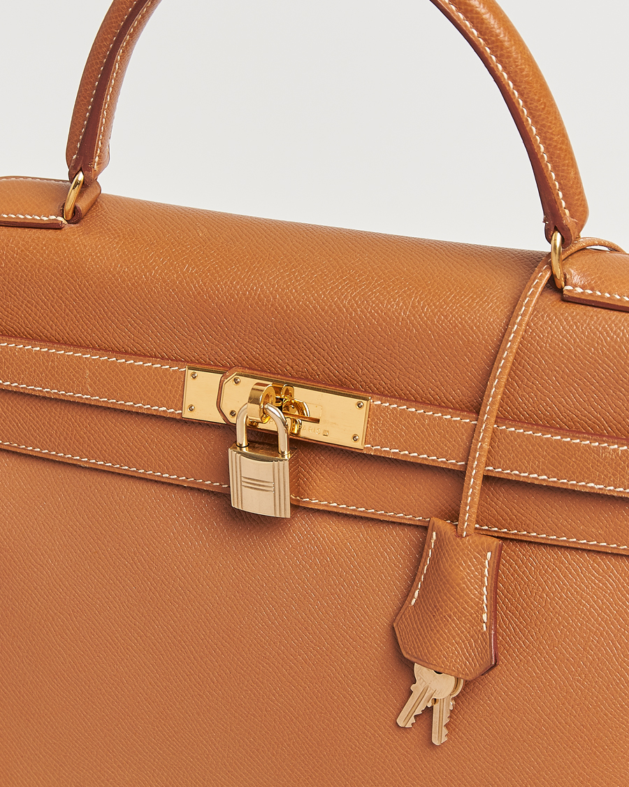 Herre | Hermès Pre-Owned Kelly 35 Courchevel Handbag Gold | Hermès Pre-Owned | Kelly 35 Courchevel Handbag Gold
