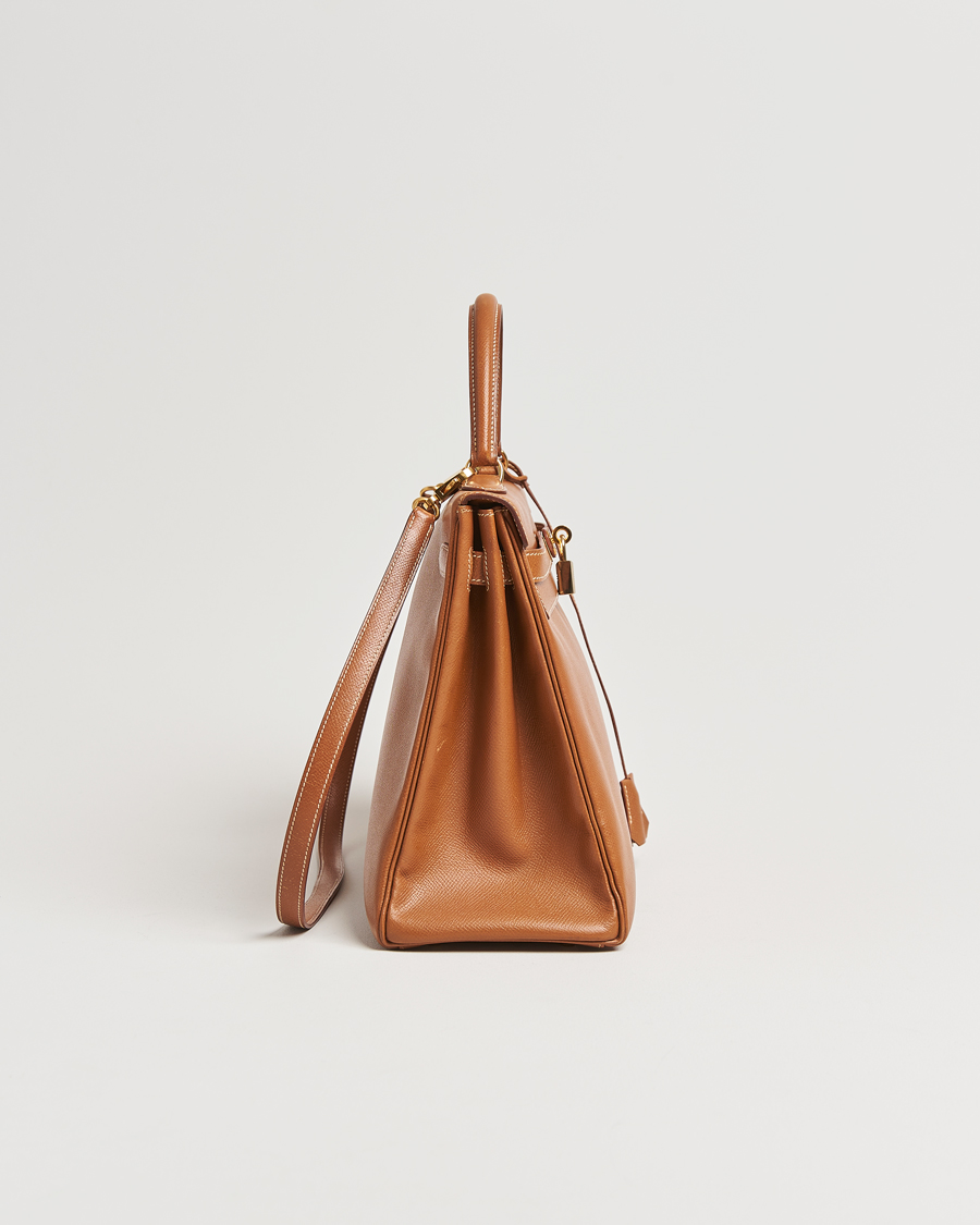 Herre | Hermès Pre-Owned Kelly 35 Courchevel Handbag Gold | Hermès Pre-Owned | Kelly 35 Courchevel Handbag Gold
