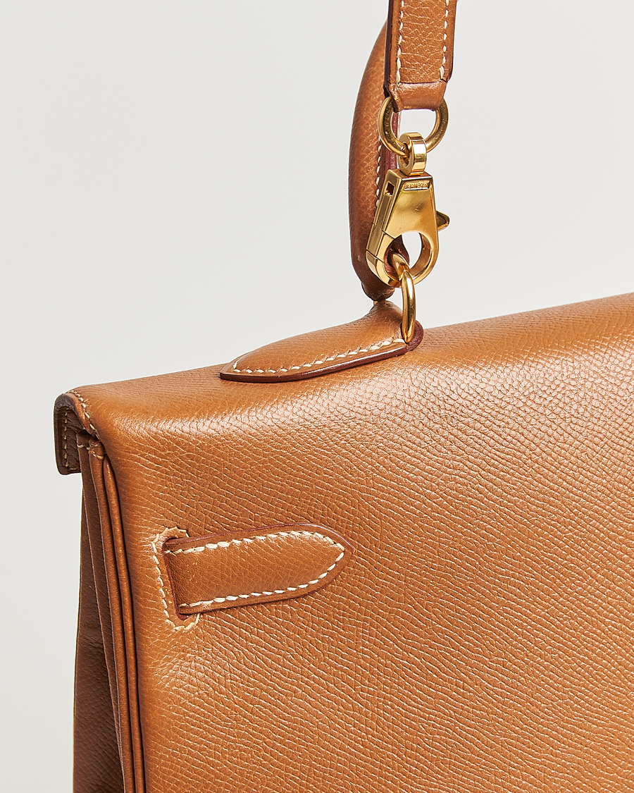 Herre | Hermès Pre-Owned Kelly 35 Courchevel Handbag Gold | Hermès Pre-Owned | Kelly 35 Courchevel Handbag Gold