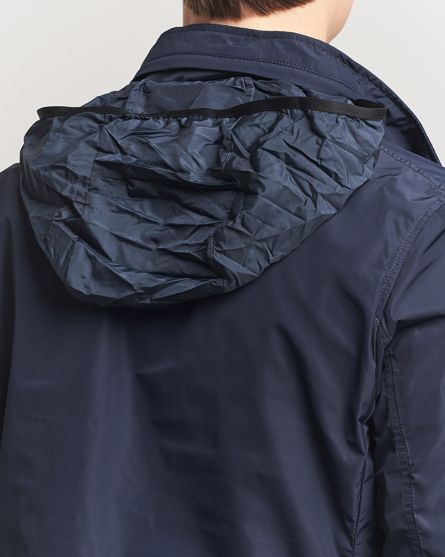 Herre | Jakker | Incotex | Technical Nylon Field Jacket Navy