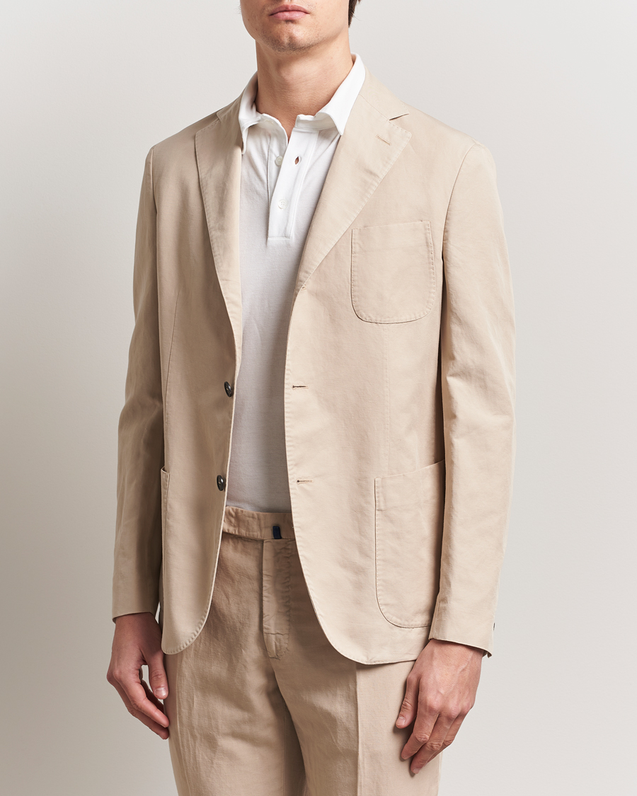Herre | Dressjakker | Incotex | Unconstructed Chinolino Blazer Beige