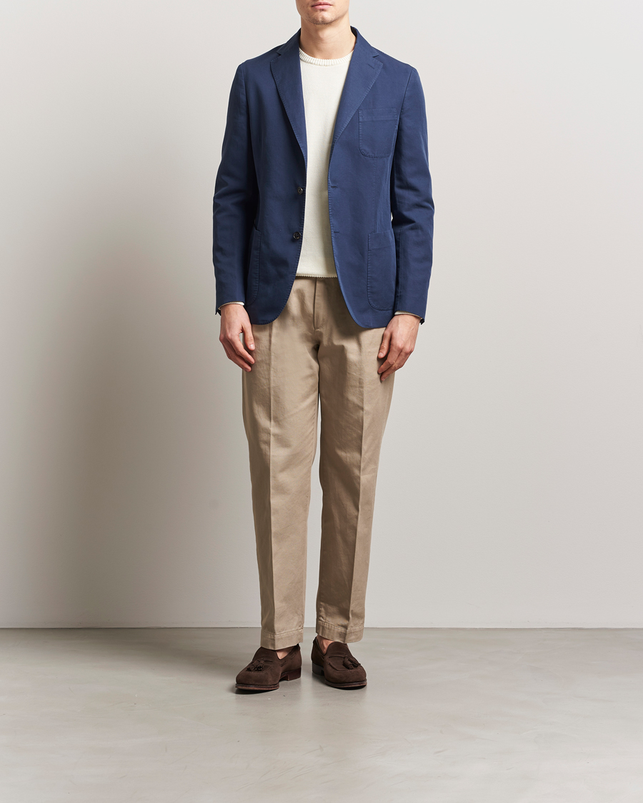 Herre | Dressjakker | Incotex | Unconstructed Chinolino Blazer Navy