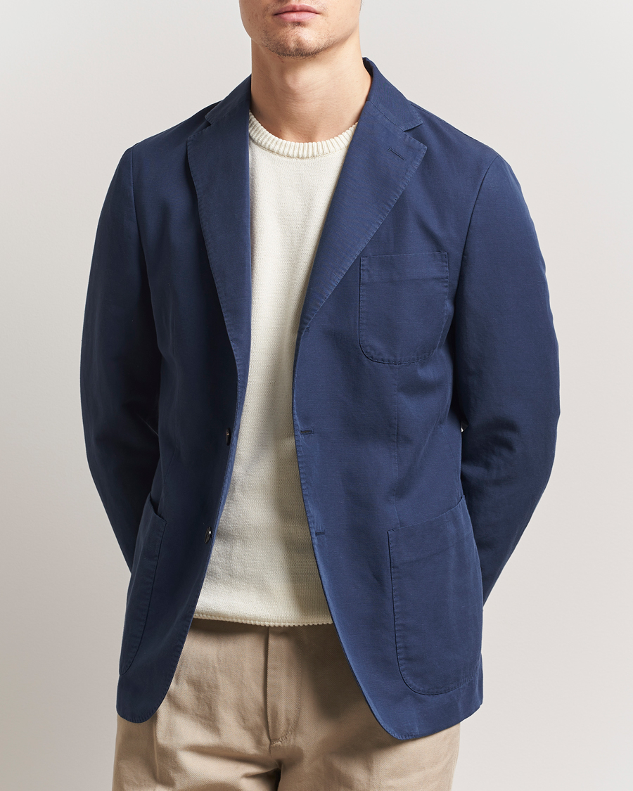 Herre | Dressjakker | Incotex | Unconstructed Chinolino Blazer Navy