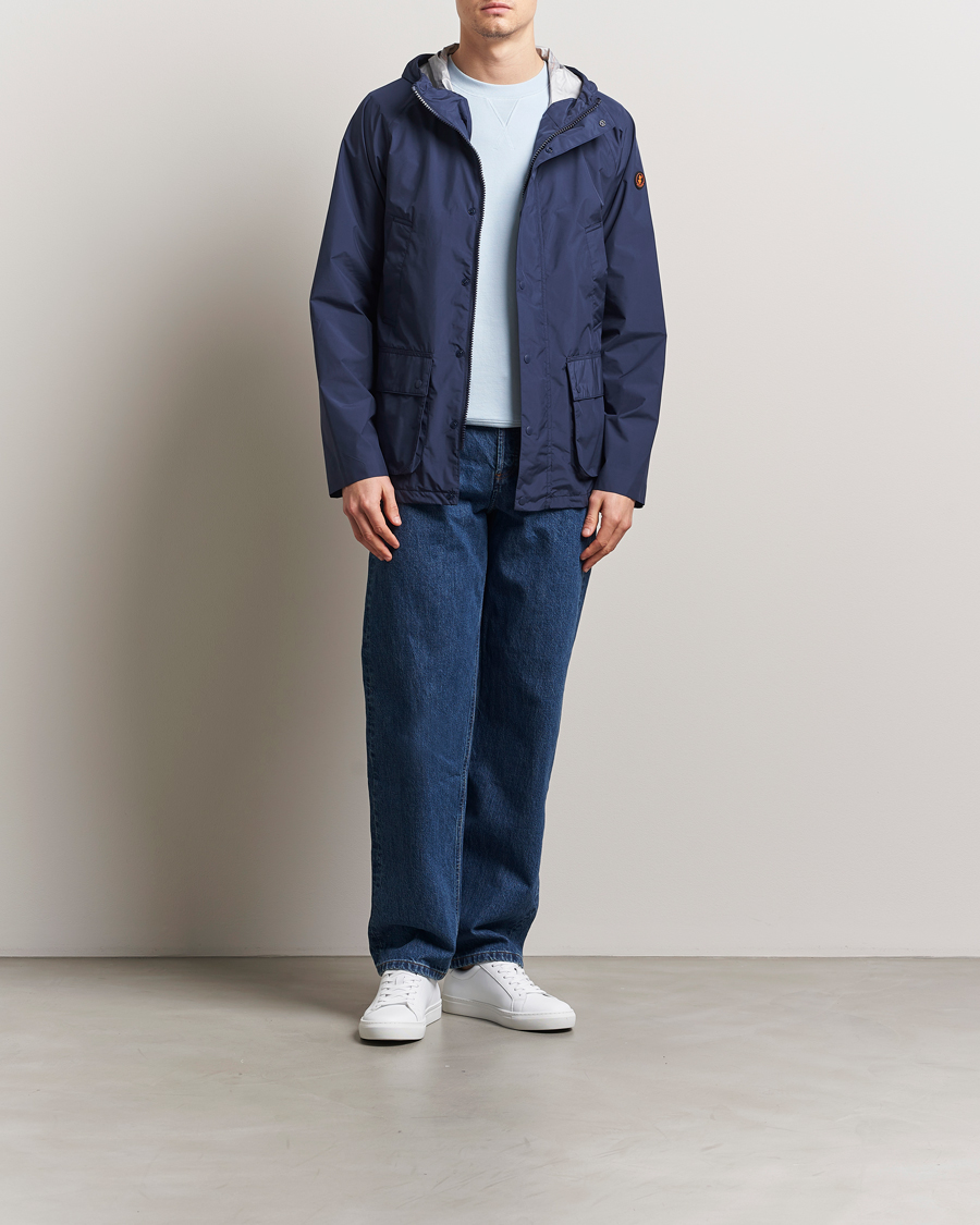 Herre | Jakker | Save The Duck | Ghibli Wind/Water Resistant Hooded Jacket Navy Blue