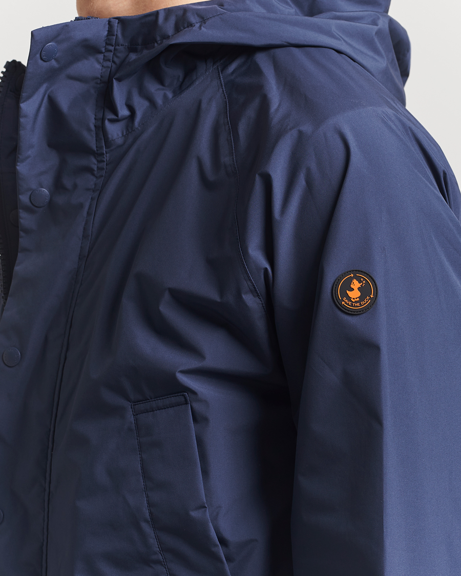 Herre | Jakker | Save The Duck | Ghibli Wind/Water Resistant Hooded Jacket Navy Blue
