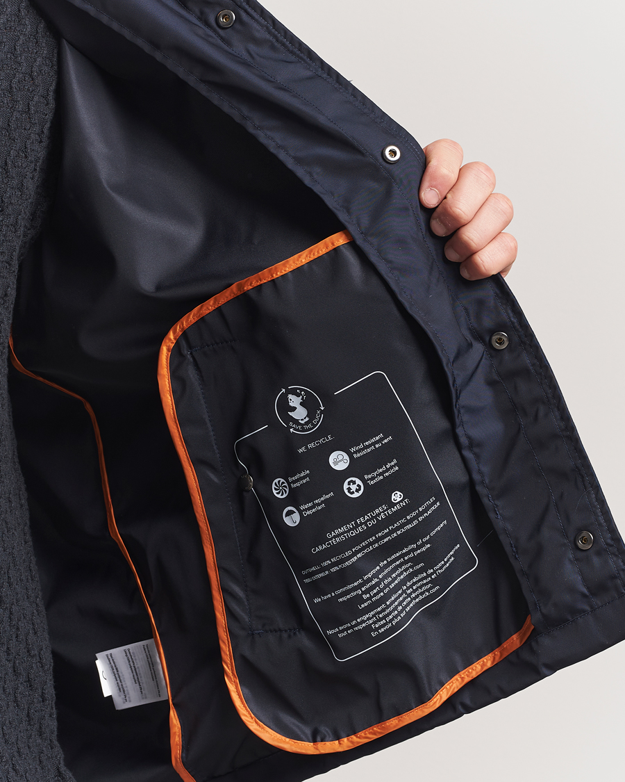 Herre | Jakker | Save The Duck | Prince Wind/Water Resistant Coach Jacket Blue Black