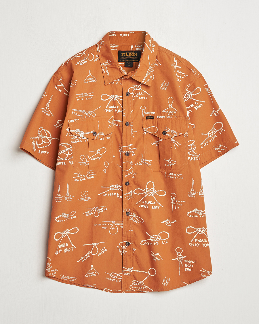 Herre | Skjorter | Filson | Washed Short Sleeve Shirt Bourbon