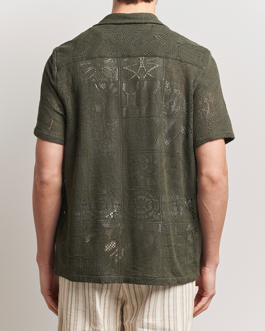 Herre | Skjorter | LES DEUX | Hector Lace Short Sleeve Shirt Green