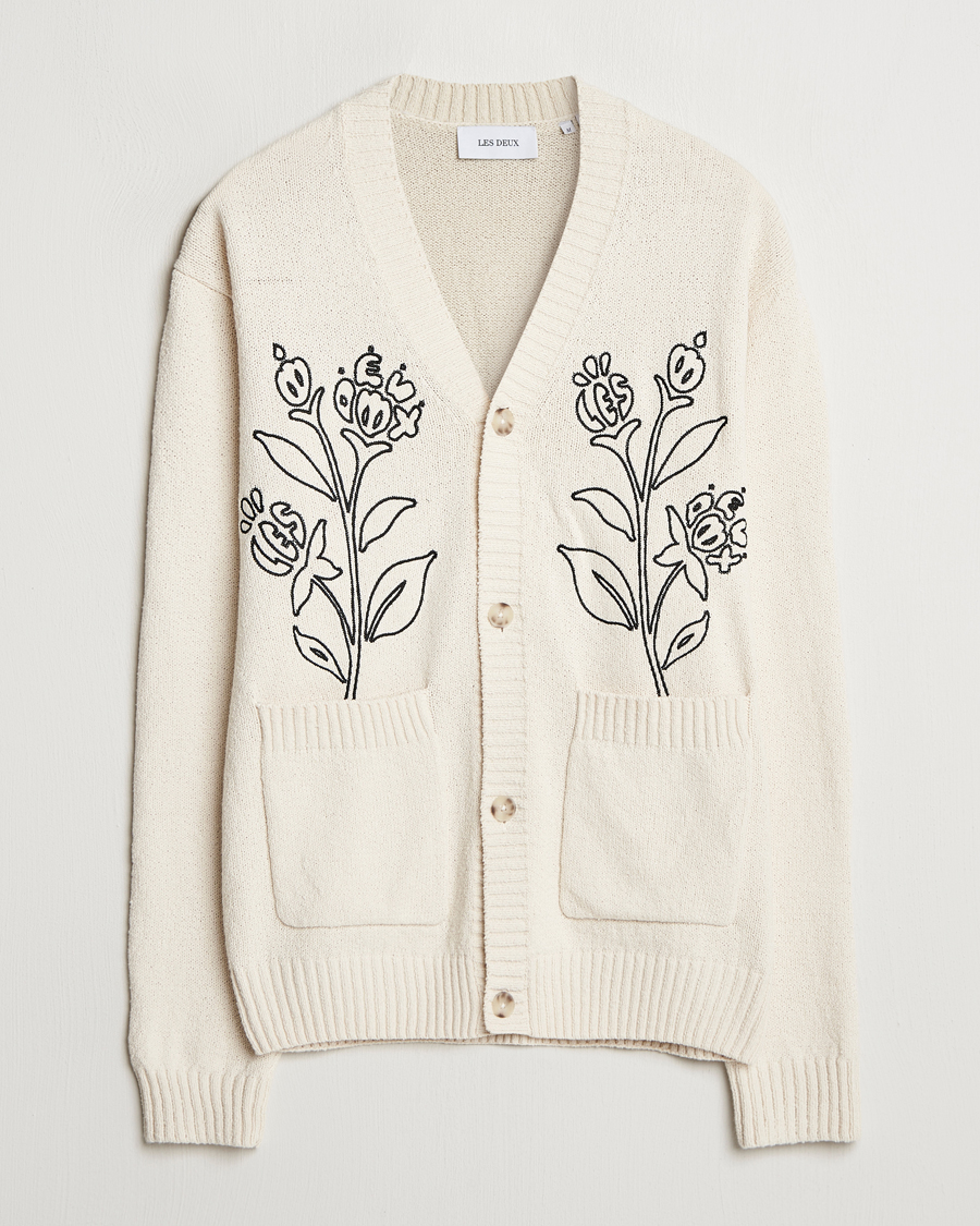 Herre | Gensere | LES DEUX | Brad Embroidery Cardigan Ivory