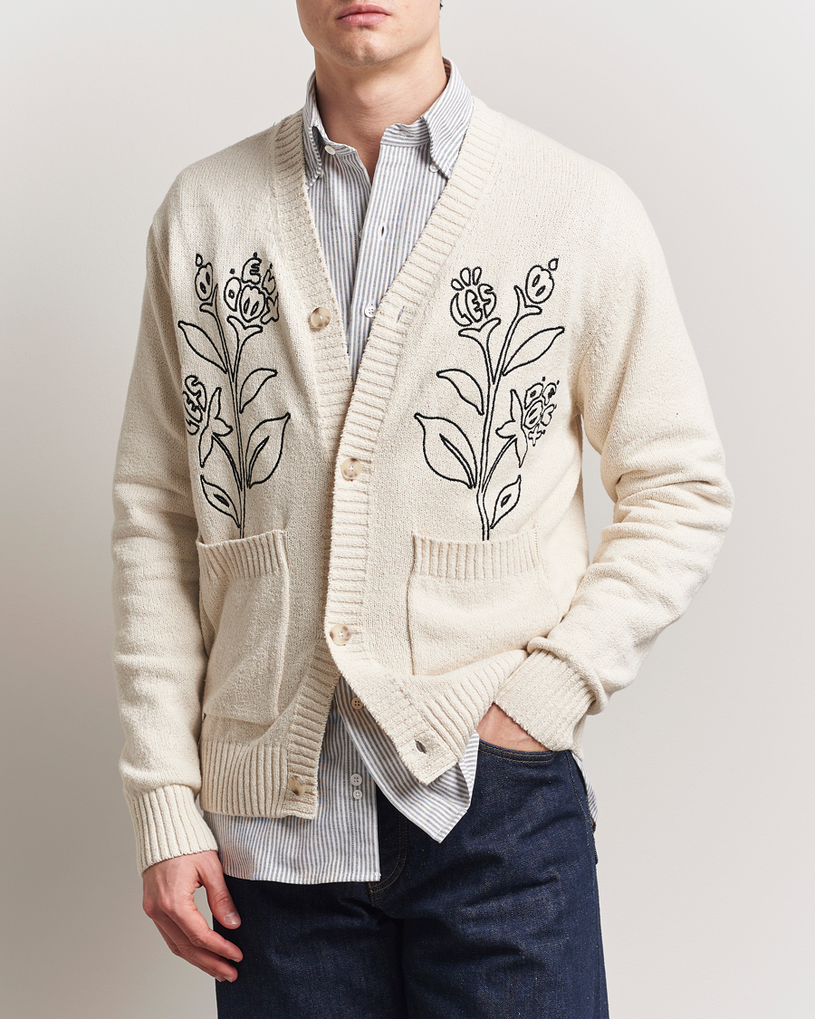 Herre | Gensere | LES DEUX | Brad Embroidery Cardigan Ivory