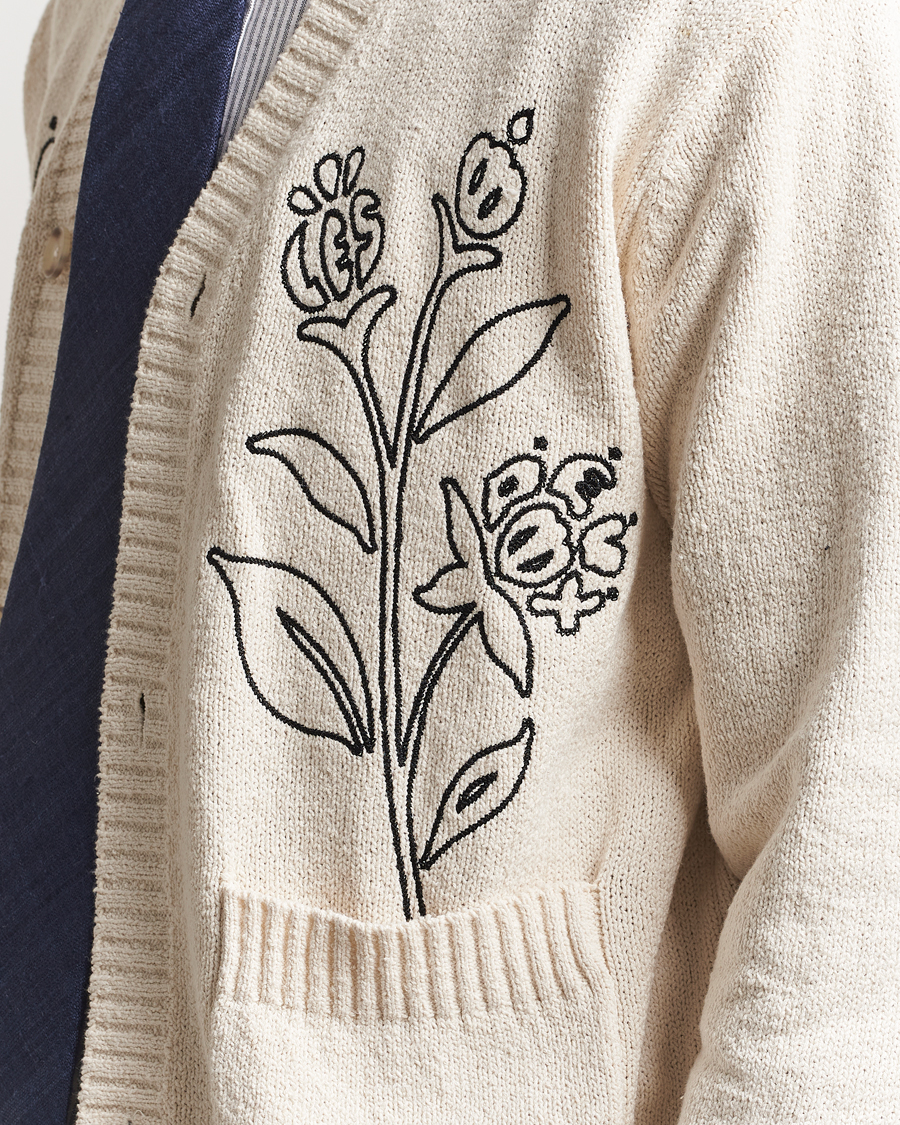 Herre | Gensere | LES DEUX | Brad Embroidery Cardigan Ivory