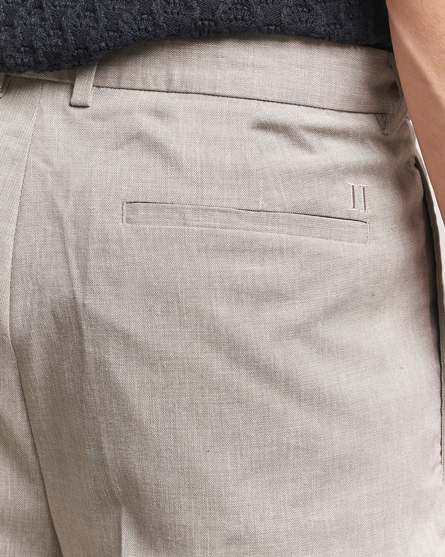 Herre | Bukser | LES DEUX | Reece Pleated Slub Suit Pants Light Sand