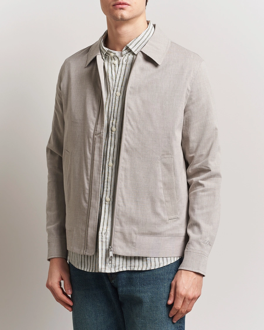 Herre | Jakker | LES DEUX | Como Slub Coach Bomber Jacket Light Sand
