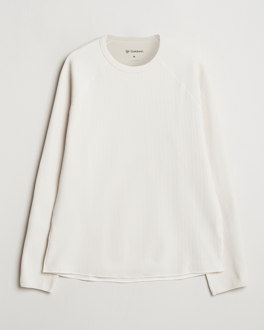 Herre | T-Shirts | Goldwin | WF Light Long Sleeve T-Shirt Ivory