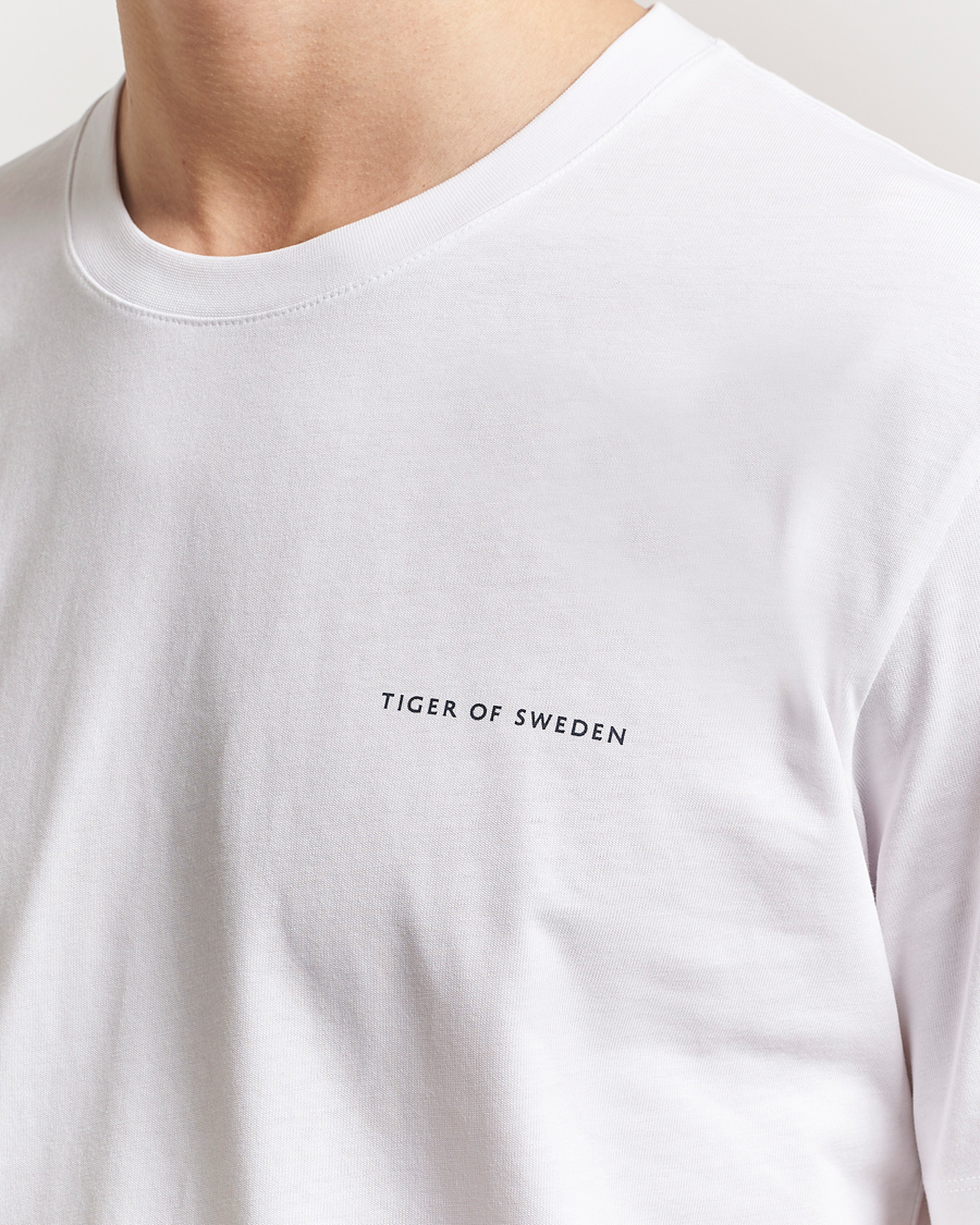 Herre | T-Shirts | Tiger of Sweden | Pro Cotton Logo T-Shirt Pure White