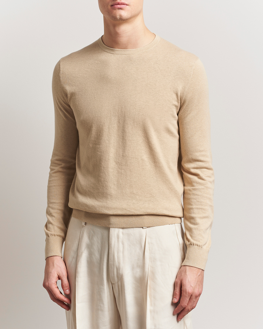 Herre | Gensere | Tiger of Sweden | Connor Linen/Cotton Sweater Practical Beige
