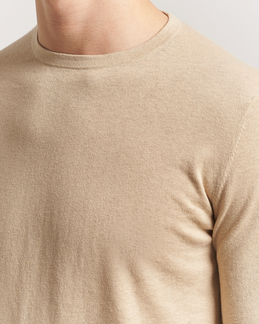 Herre | Gensere | Tiger of Sweden | Connor Linen/Cotton Sweater Practical Beige