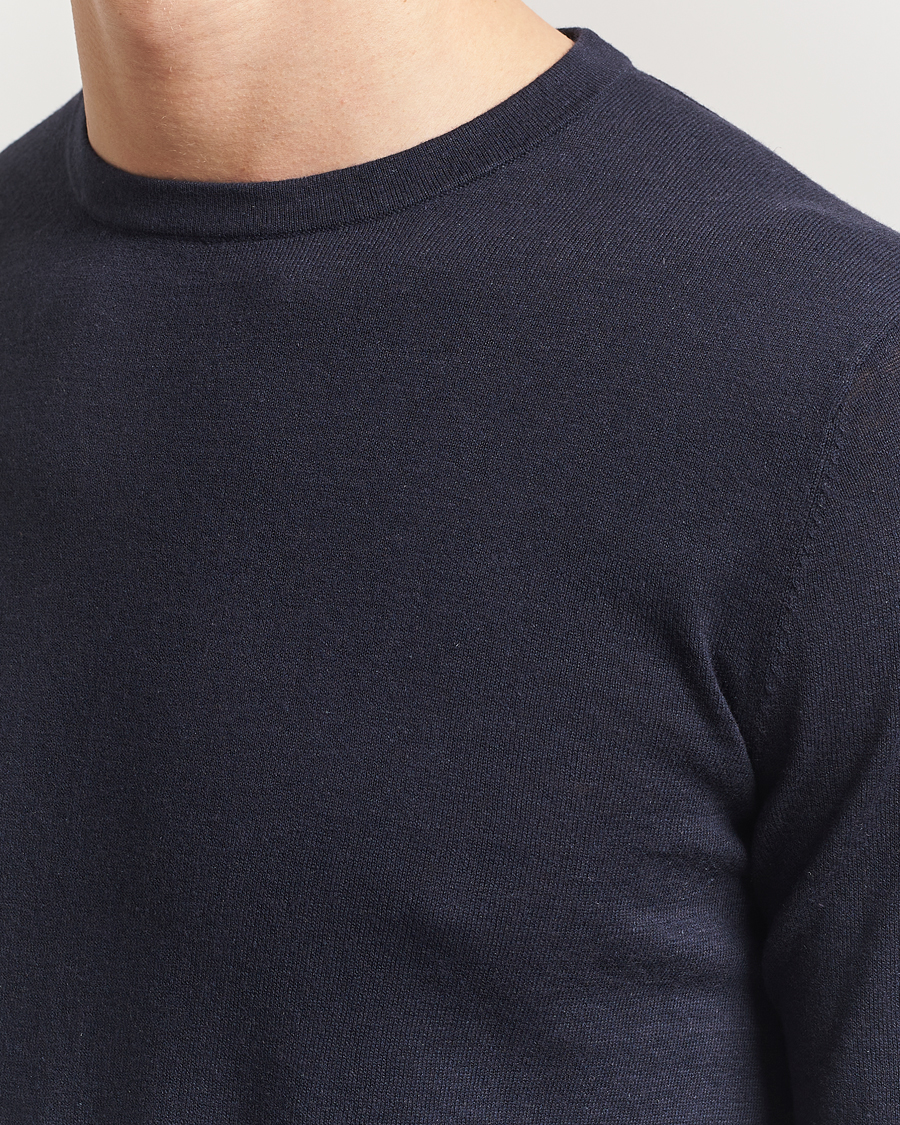 Herre | Gensere | Tiger of Sweden | Connor Linen/Cotton Sweater Light Ink