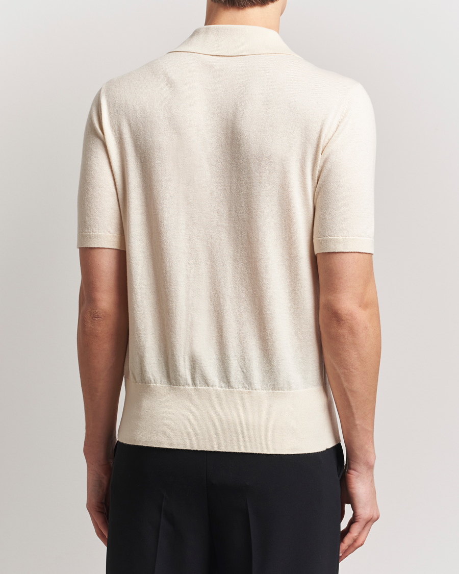 Herre | Skjorter | Tiger of Sweden | Araawen Knitted Short Sleeve Shirt Off White