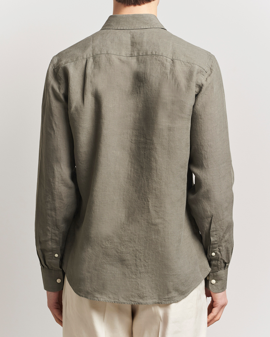Herre | Skjorter | Tiger of Sweden | Spenser Linen Shirt Thyme Green