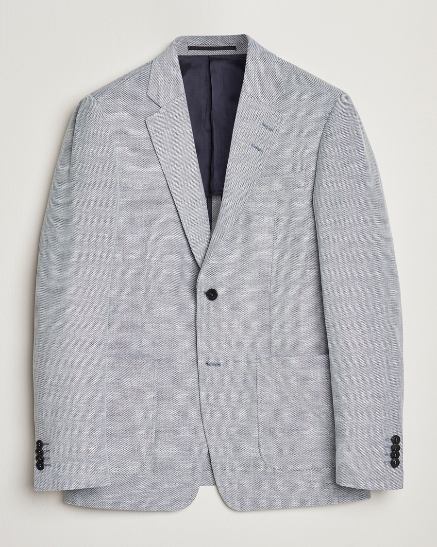 Herre | Dressjakker | Tiger of Sweden | Justin Linen/Cotton Structured Blazer Deep Blue