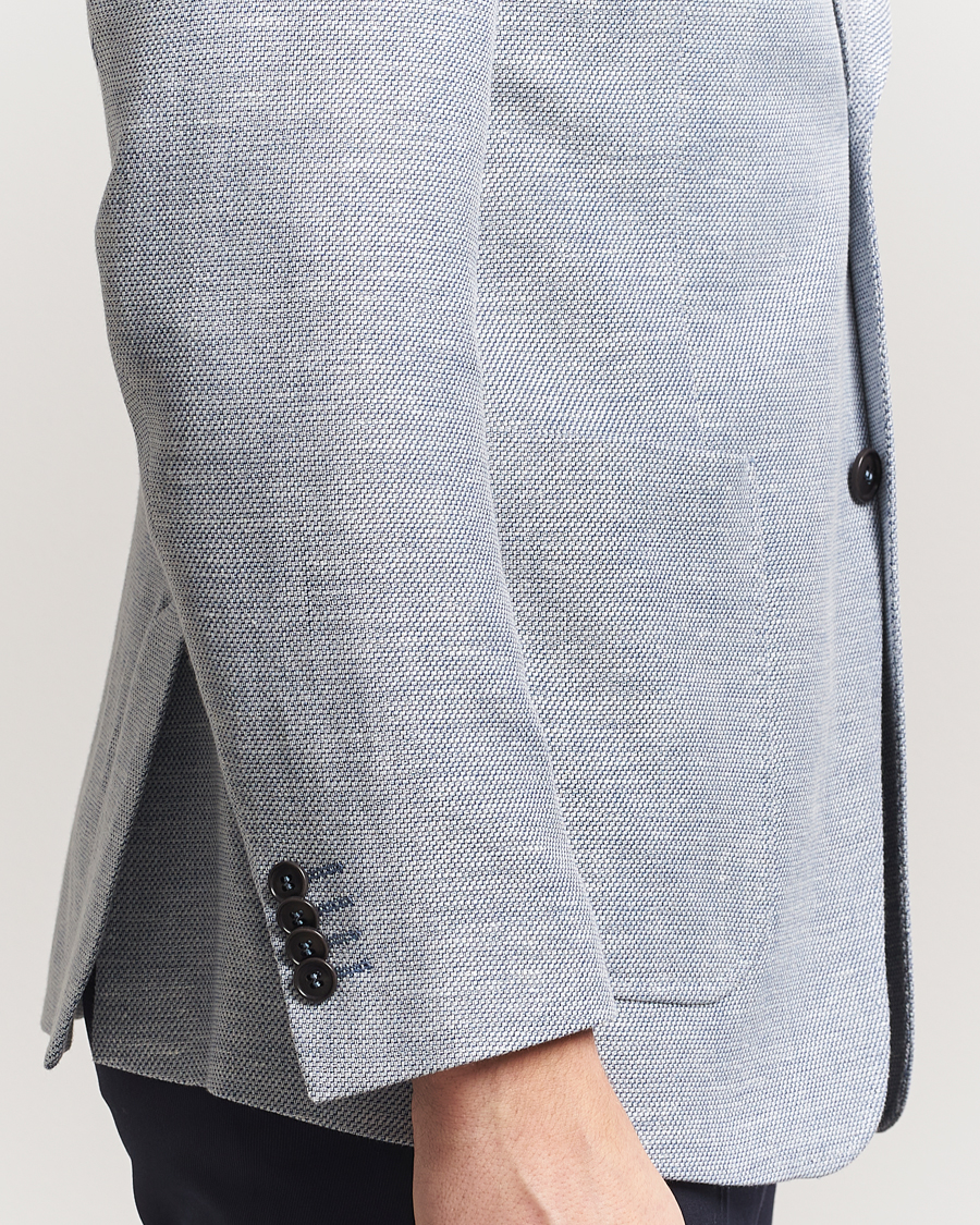 Herre | Dressjakker | Tiger of Sweden | Justin Linen/Cotton Structured Blazer Deep Blue