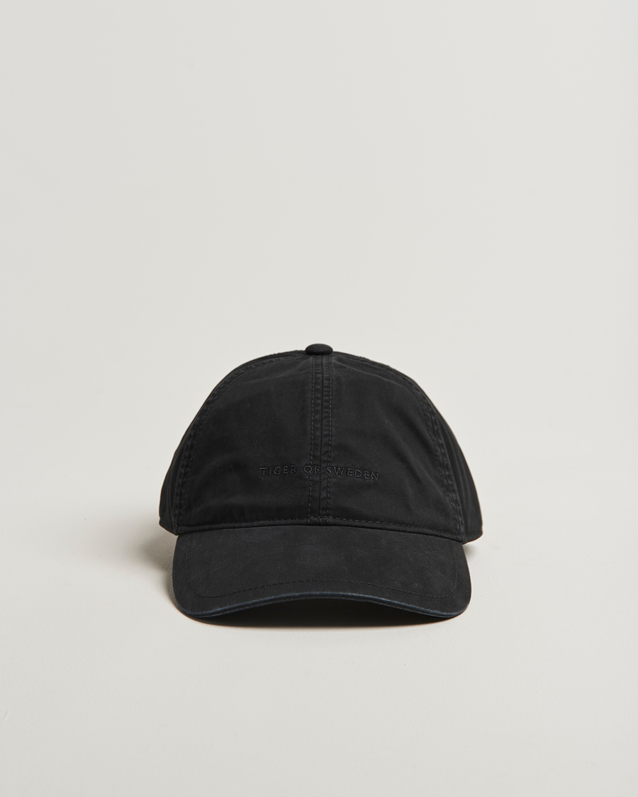 Herre | Tiger of Sweden Hent Washed Logo Cap Black | Tiger of Sweden | Hent Washed Logo Cap Black