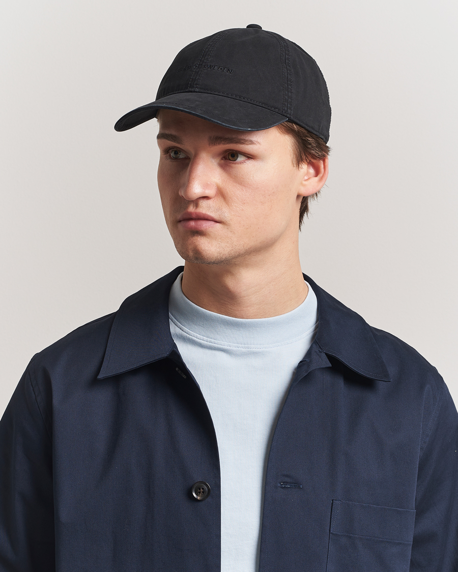 Herre | Tiger of Sweden Hent Washed Logo Cap Black | Tiger of Sweden | Hent Washed Logo Cap Black