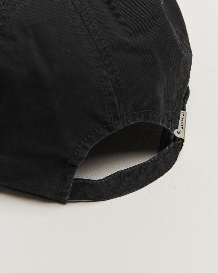 Herre | Tiger of Sweden Hent Washed Logo Cap Black | Tiger of Sweden | Hent Washed Logo Cap Black