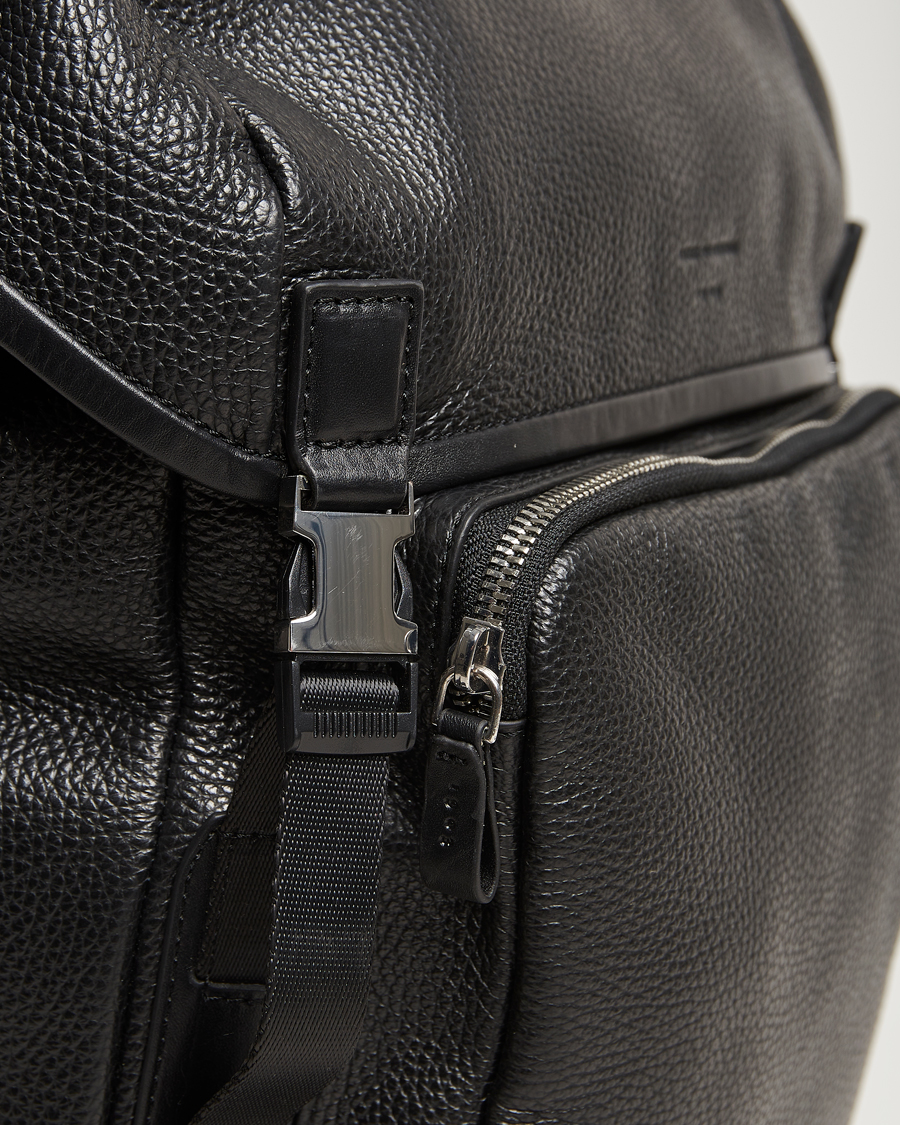 Herre | Vesker | Tiger of Sweden | Baha Leather Backpack Black