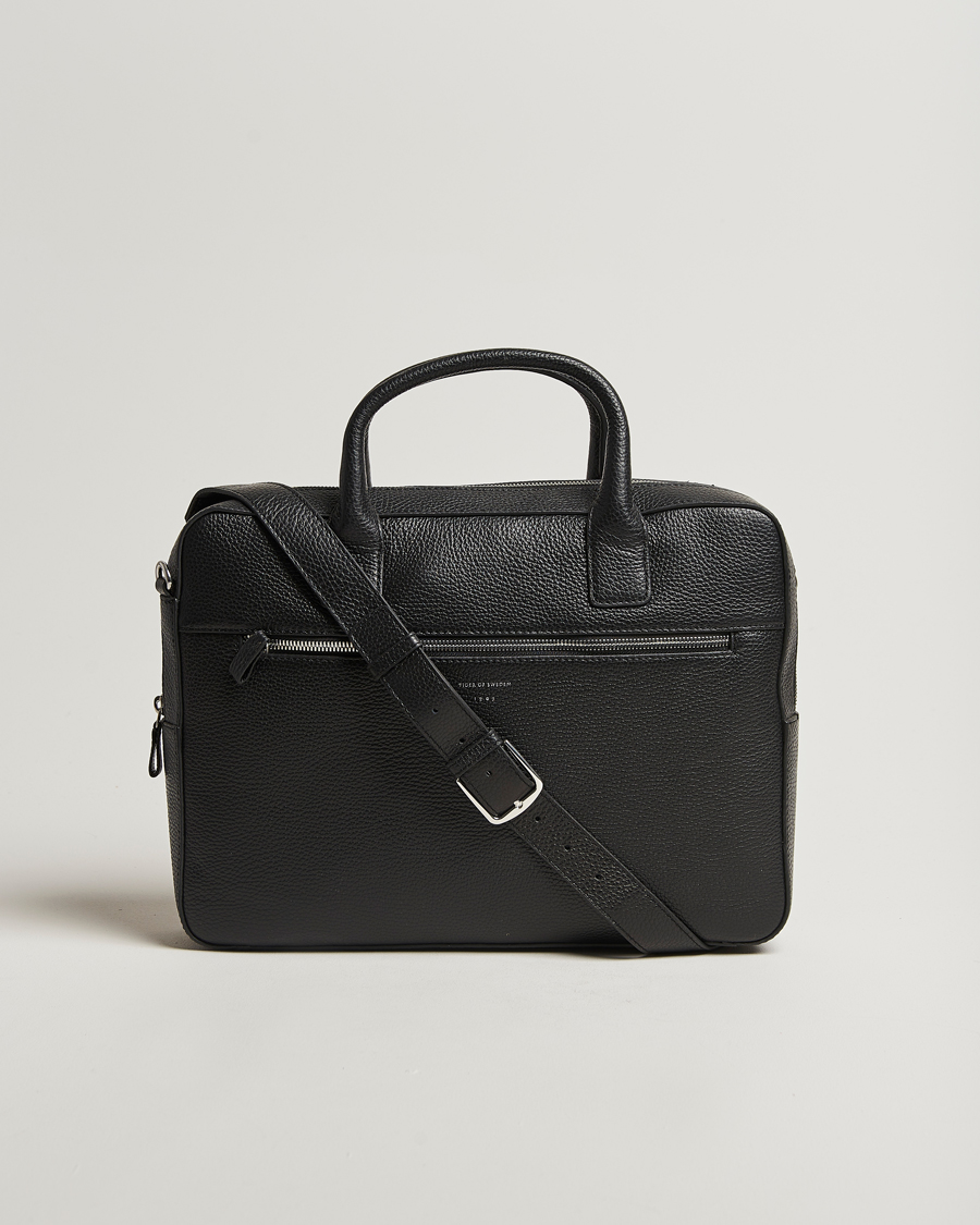 Herre | Tiger of Sweden Beckholmen Leather Briefcase Black | Tiger of Sweden | Beckholmen Leather Briefcase Black