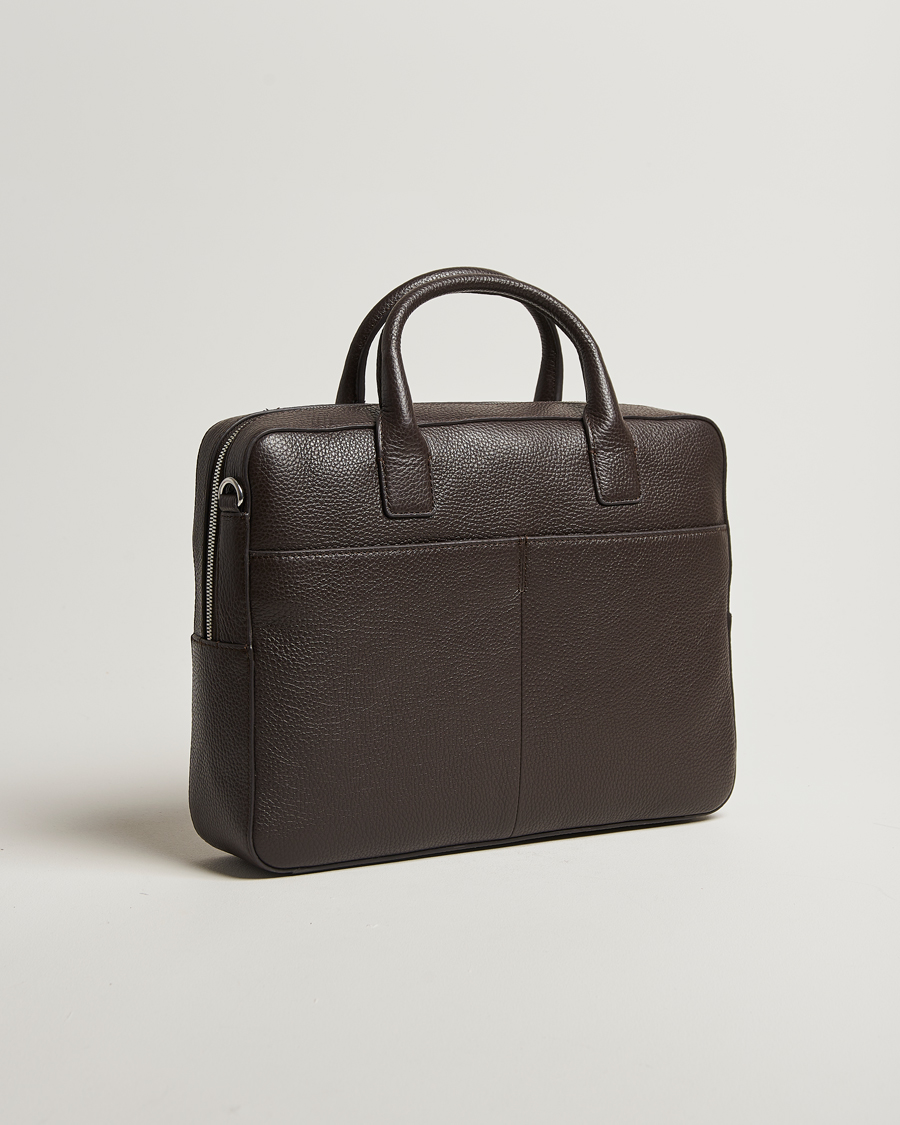 Herre | Tiger of Sweden Beckholmen Leather Briefcase Dark Brown | Tiger of Sweden | Beckholmen Leather Briefcase Dark Brown