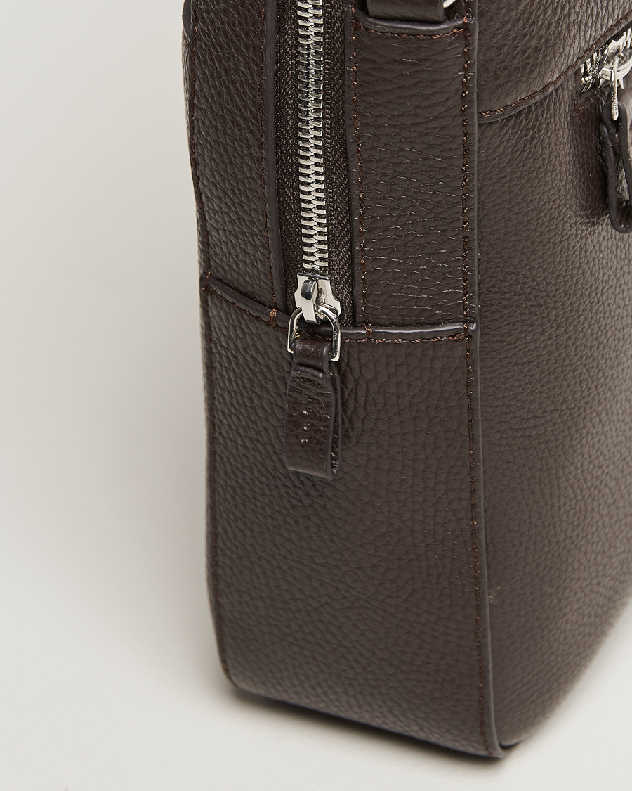 Herre | Tiger of Sweden Beckholmen Leather Briefcase Dark Brown | Tiger of Sweden | Beckholmen Leather Briefcase Dark Brown